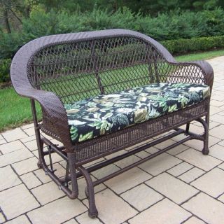 Oakland Living Coventry Wicker Glider   Outdoor Gliders