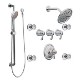 Moen TS275 ExactTemp Vertical Spa Set with Hand Shower and Body Sprays   Shower Faucets