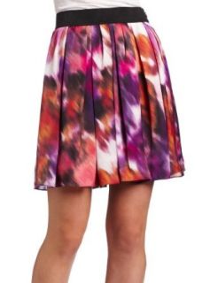 Vince Camuto Women's Rainbow Abstract Skirt, Vibrant Pink, 4