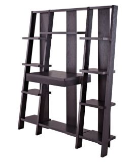Altra Ladder Bookcase with Desk   Espresso   Desks
