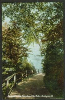 Lake Champlain at Red Rocks Burlington VT postcard 1910 Entertainment Collectibles
