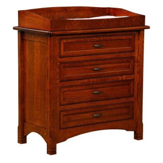 Chelsea Home Stratford 4 Drawer Dresser with Changing Table   Michaels Cherry   Nursery Furniture