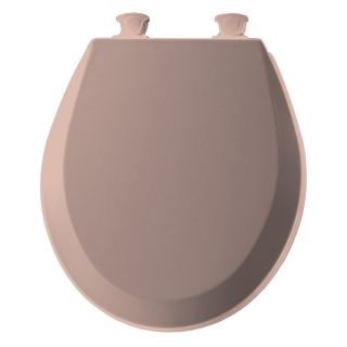 Bemis B500EC063 Round Closed Front Molded Wood Toilet Seat with Easy Clean & Change Hinge in Venetian Pink   Toilet Seats