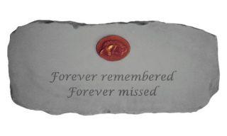 Forever Remembered Memorial Bench With Personalized Insert   Outdoor Benches