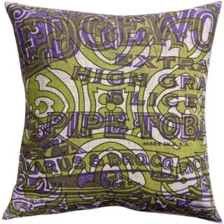 Koko Company 18 in. Press Square Pillow   Purple/Lime Do Not Use
