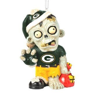 Green Bay Packers NFL Zombie Christmas Ornament   Decorative Hanging Ornaments