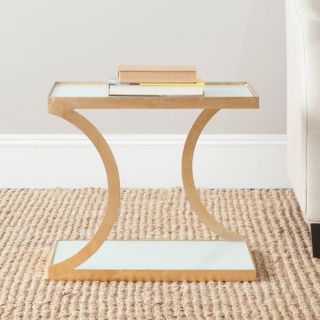 Safavieh Sullivan Accent Table   Gold/White Glass Top   End Tables