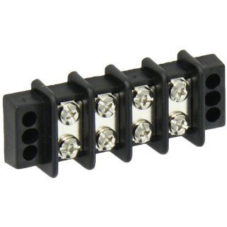NSI Industries TB3096 4 Power Distribution and Terminal Block, Double Row Terminal Block   9/16" Centers, 600V, 4 Wire Size, 9/16" Center, 3.250 Length, 2.812 Width (Pack of 10)