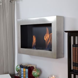 Anywhere Fireplace Soho Stainless Steel Indoor Fireplace   Gel Fireplaces