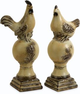 IMAX 15 16.5H in. IMAX Porter Rooster Statuaries   Set of 2   Sculptures & Figurines