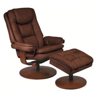 MAC Motion Oslo Collection Leather Recliner with Ottoman   Recliners