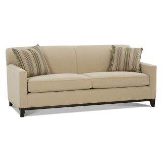 Rowe Martin Queen Sleeper Sofa   Natural with Striped Pillows   Sofas