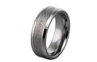 Tioneer Tungsten FOREVER LOVE Laser Engraved Ring   Size 12 Jewelry