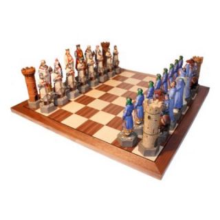 Extra Large Crusade Chess Set with 22 in. Walnut Board   Chess Sets