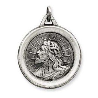 Sterling Silver Jesus Medal Pendants Jewelry
