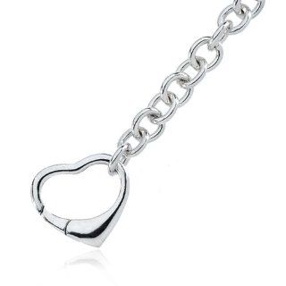 Heart Clasp Bracelet in Silver Jewelry