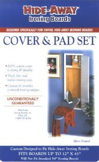 Hide Away Ironing Board Cover & Pad Set   815 Grey   12" x up to 43"   Fold Away Ironing Board Covers