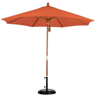 California Umbrella 9 ft. Marenti Wood Sunbrella Market Umbrella   Commercial Patio Furniture