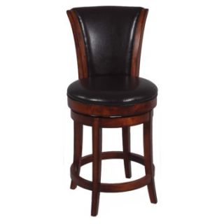 Chintaly Castle Hill 26 in. Swivel Counter Stool   Wenge   Bar Stools