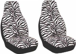 Zebra Animal Print Seat Cover 2 pcs Automotive