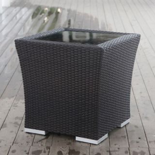 Source Outdoor Como Lago All Weather Wicker End Table   Wicker Tables & Accents