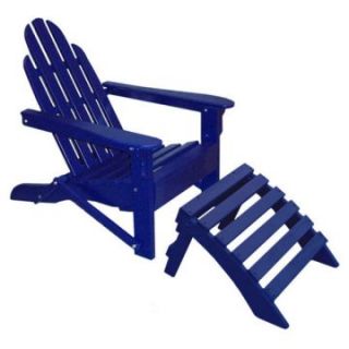 Prairie Leisure Aspen Folding Adirondack Chair and Ottoman   Adirondack Chairs