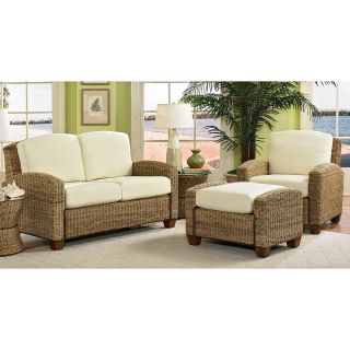 Cabana Banana Chair with Ottoman and Loveseat   Indoor Wicker Furniture
