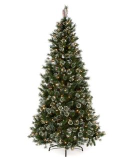 Glittery Pine Slim Pre lit Christmas Tree   Christmas Trees