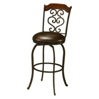 Pastel 26 in. Jersey Meadow Swivel Counter Stool   Autumn Rust   Bar Stools
