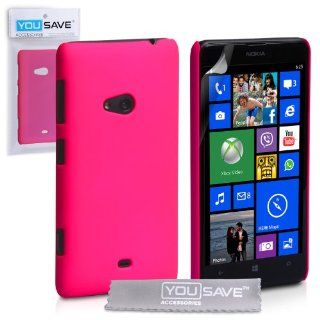 Nokia Lumia 625 Case Hot Pink Hard Hybrid Cover Cell Phones & Accessories