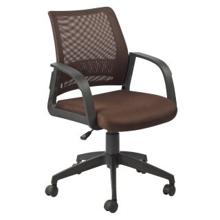 Leick Deep Brown Mesh Back Office Chair   Desk Chairs