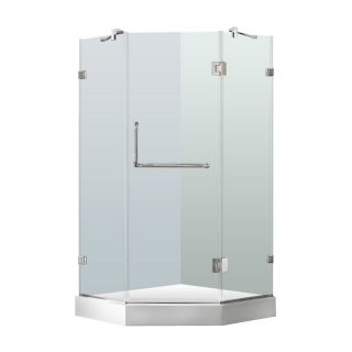 Vigo VG6062BNCL36W 36.125W x 78.71H in. Clear Glass Shower Enclosure with Base   Bathtub & Shower Doors