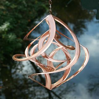 Cosmix Copper Double Wind Sculpture   Wind Spinners
