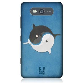 Head Case Designs Yin Yang Kawaii Whales Hard Back Case Cover for Nokia Lumia 820 Cell Phones & Accessories