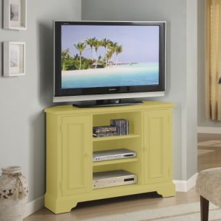 Riverside Splash of Color 44 in. Corner TV Stand Tall   Buttercup Yellow   TV Stands