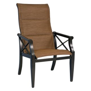 Woodard Andover Padded Sling High Back Dining Chair   Outdoor Dining Chairs