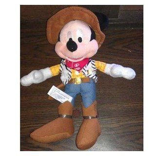 Rare Disney World Theme Park Exlusive Cowboy Sheriff 12" Mickey Mouse Dressed As Sheriff Woody From Toy Story Plush Toy Toys & Games