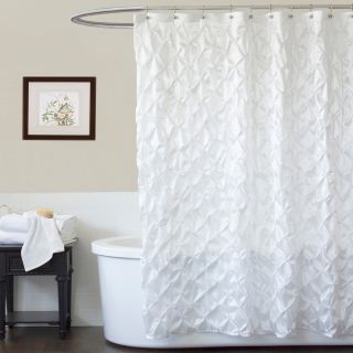 Lush Decor Quartet White Shower Curtain   Shower Curtains