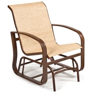 Woodard Cayman Isle Sling Gliding Dining Chair   Outdoor Dining Chairs