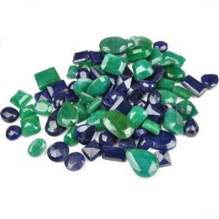 AAA Quality Natural 845.00 Ct+ Precious Emerald & Sapphire Mixed Shape Loose Gemstone Lot Jewelry