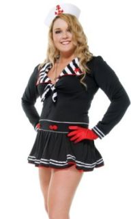 Forplay Women's Deckhand Darling Adult Sized Costumes, Black, Plus Size Clothing