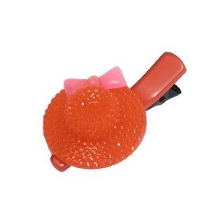 Plastic Round Hat Shape Metal Hair Alligator Clip Red for Girl  Beauty