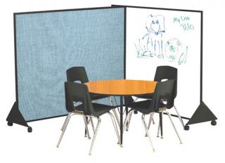 Best Rite Pre School Markerboard/Vinyl Double Sided Room Divider   4W x 4H ft.   Commercial Room Dividers
