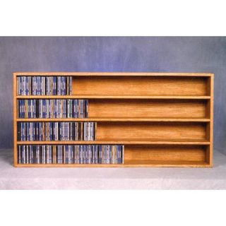 The Wood Shed Solid Oak Wall / Shelf Mount 476 CD Media Cabinet   Media Storage