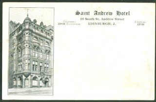 Saint Andrew Hotel Edinburgh Scotland postcard 190? Entertainment Collectibles