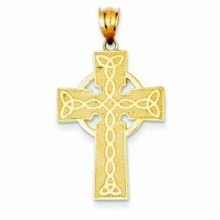 14K Gold Irish Cross Pendant Jewelry