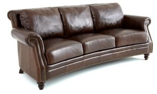 Steve Silver Biltmore Leather Sofa   Cocoa Brown   Sofas