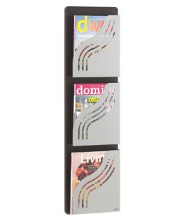 3 Pocket Wave Magazine Rack   Commercial Magazine Racks