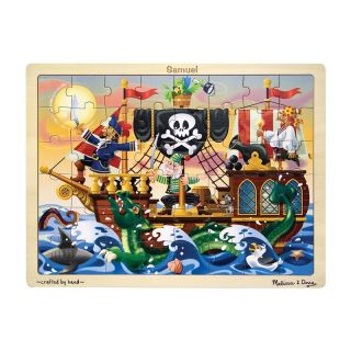 Melissa and Doug Personalized Pirate Adventure Jigsaw Puzzle   Learning Aids