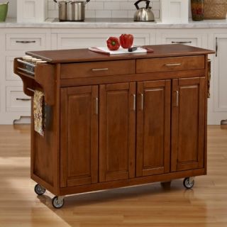Home Styles Create a Cart   Cherry Finish   4 Doors   Kitchen Islands and Carts
